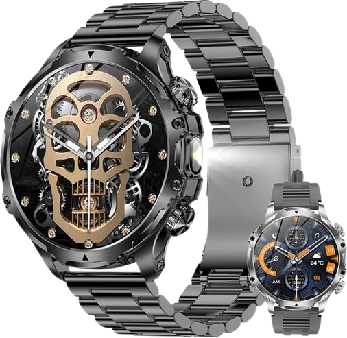 Royal Empire AK77 Smartwatch Heren Zwart