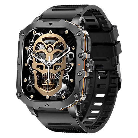 Royal Empire AK72 Smartwatch Heren Zwart met RVS Bandje