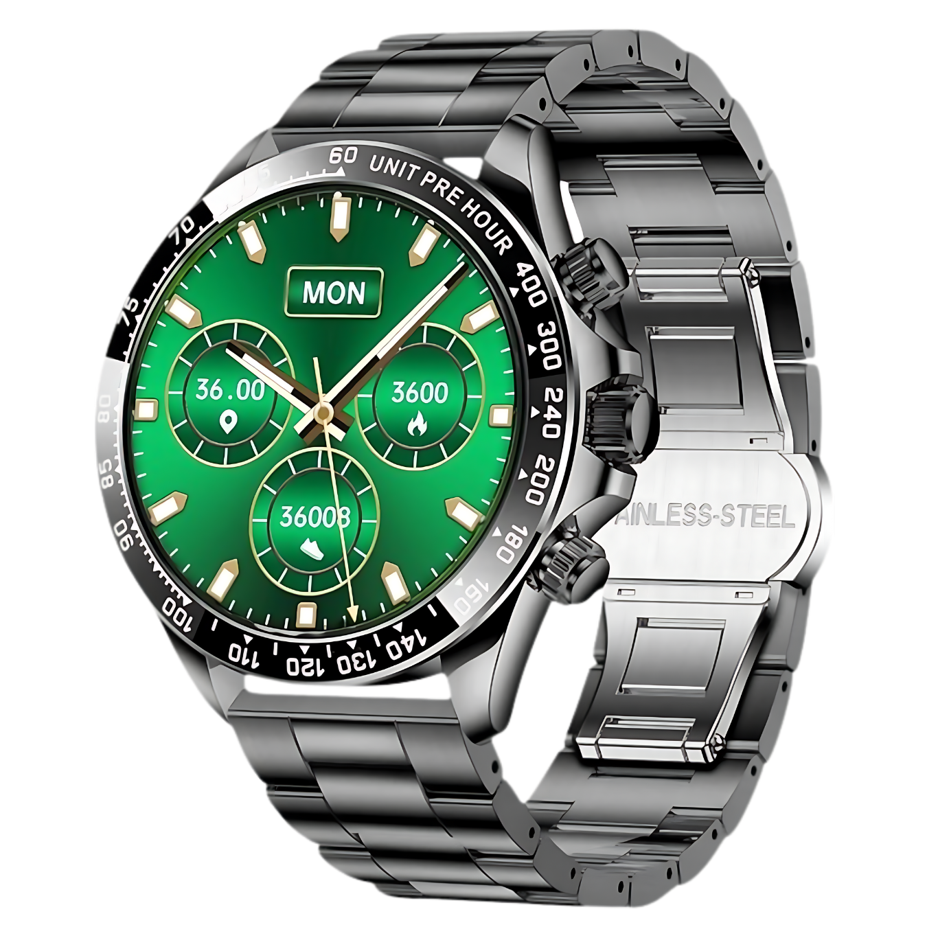 Royal Empire AMOLED Smartwatch Heren Stainless Steel
