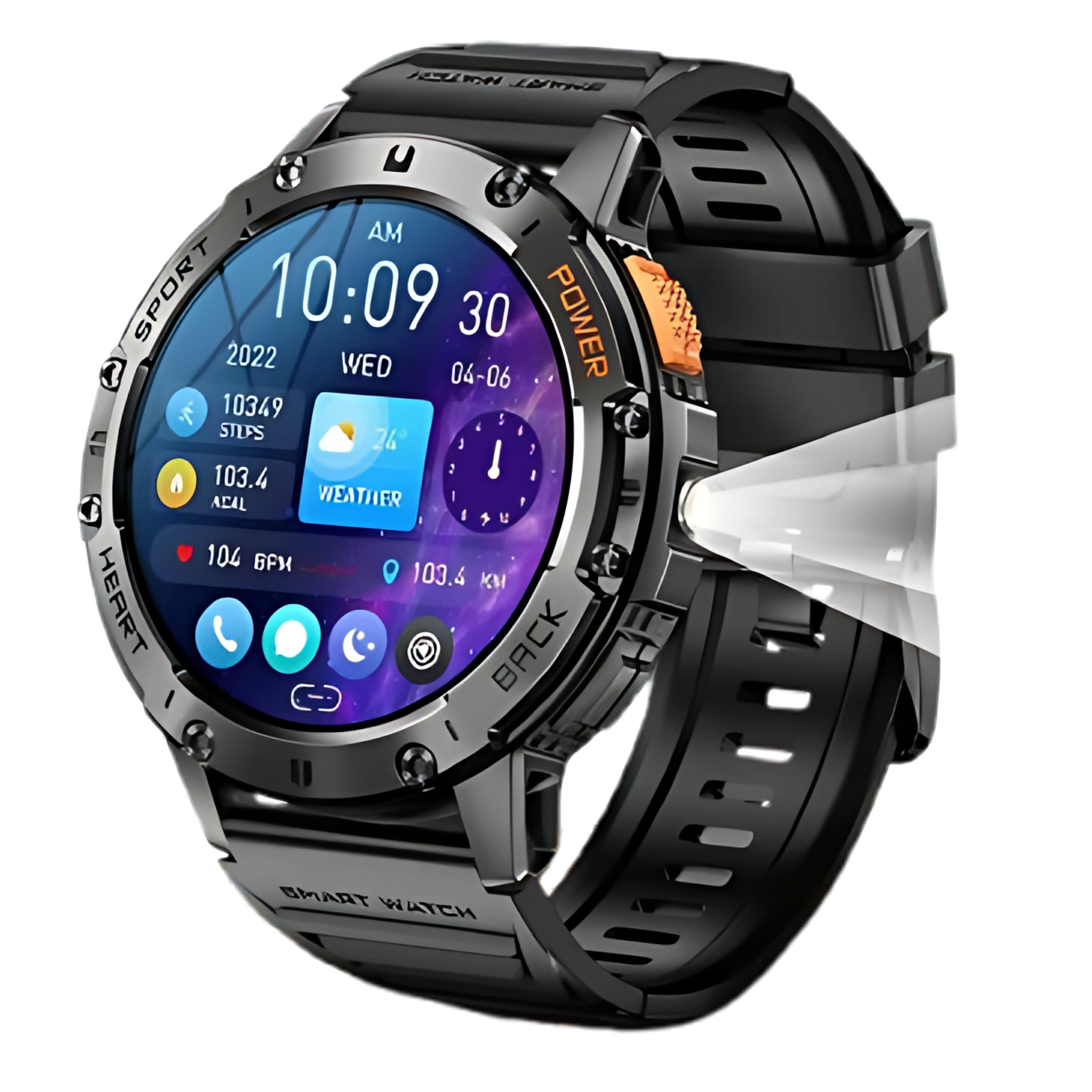 Royal Empire AMOLED Smartwatch Heren Zwart