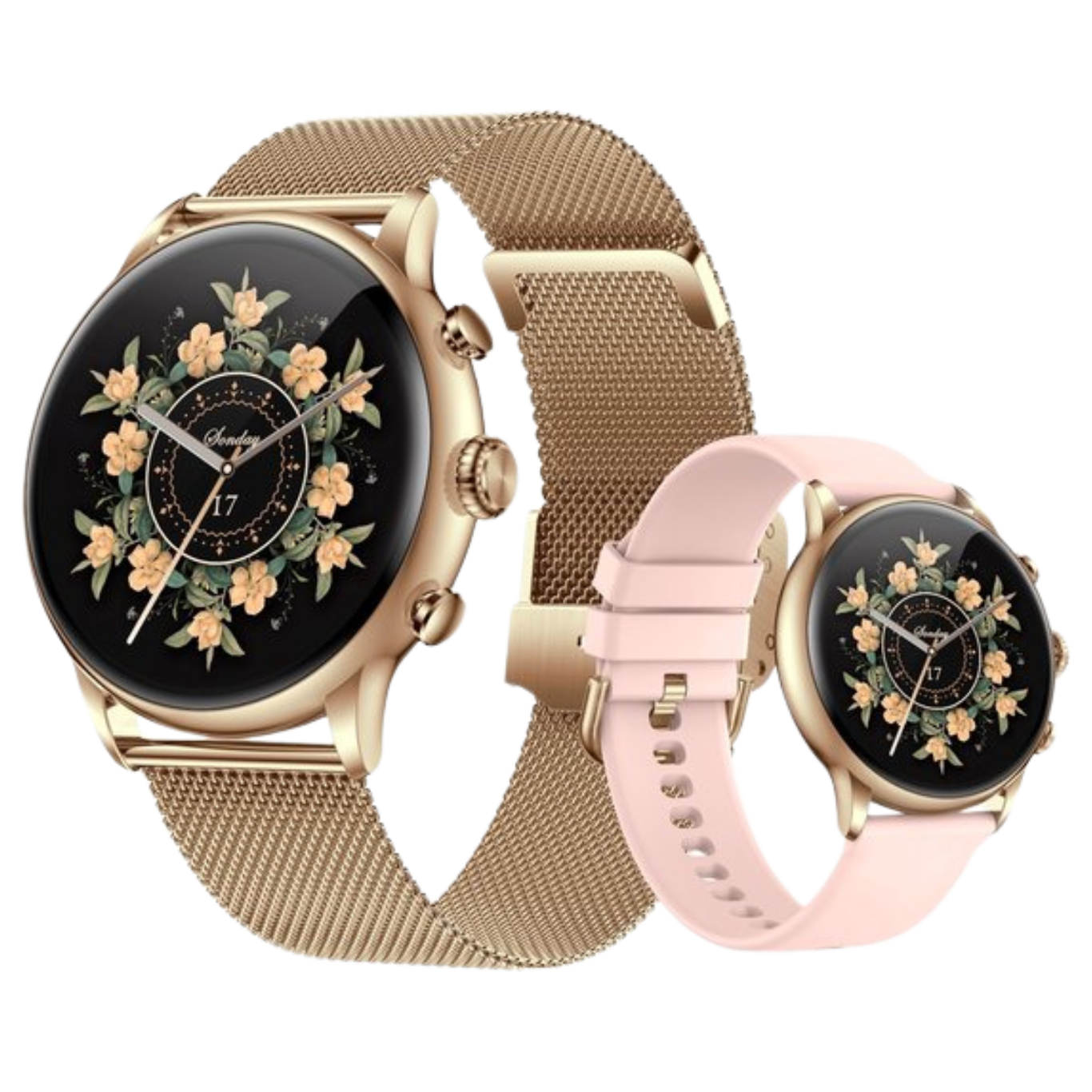 Royal Empire DT10 AMOLED Smartwatch Dames Rose Goud