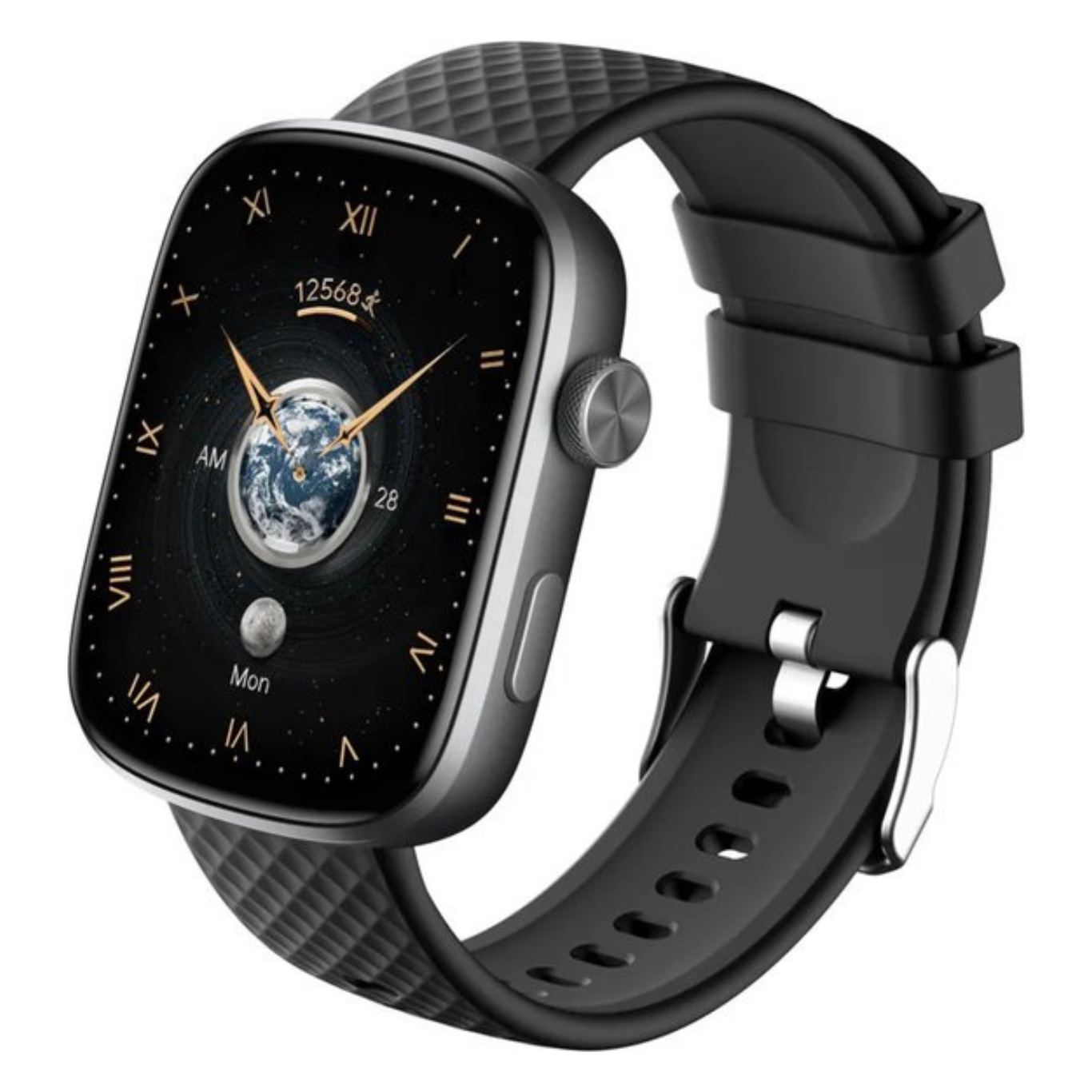 Royal Empire GT8 AMOLED Smartwatch Heren Zwart