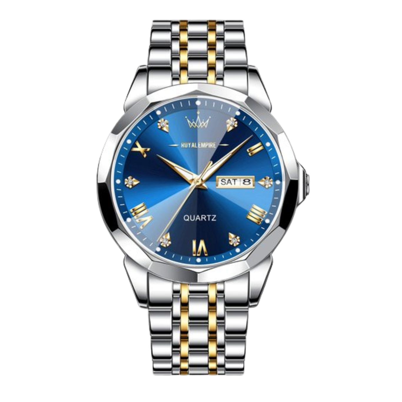 Royal Empire AK51 Heren Horloge Zilver/Goud RVS Waterdicht