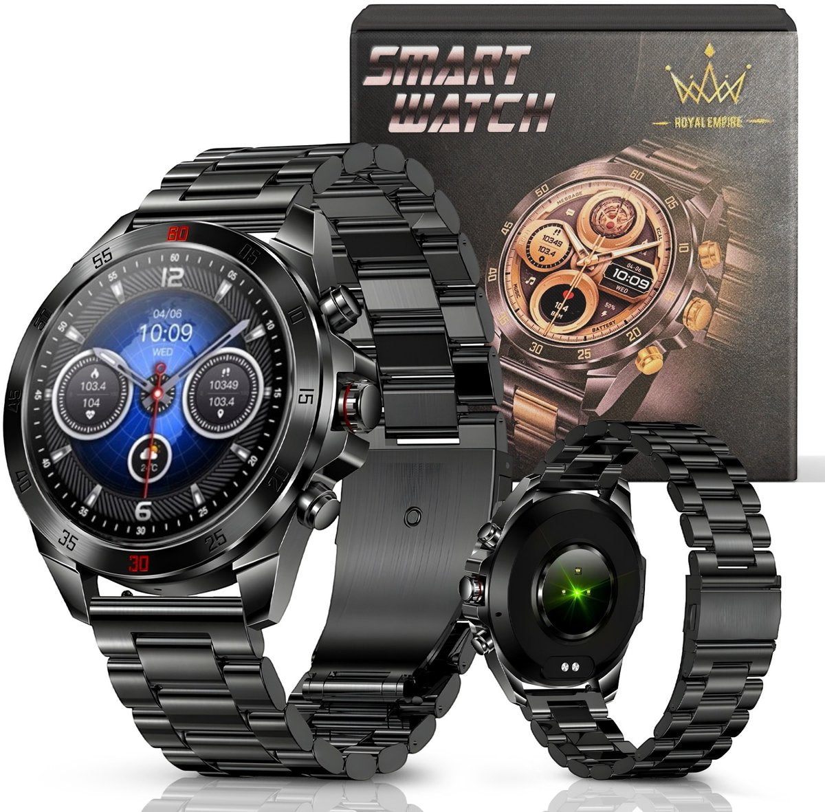 Royal Empire Amoled Pro Smartwatch Zwart