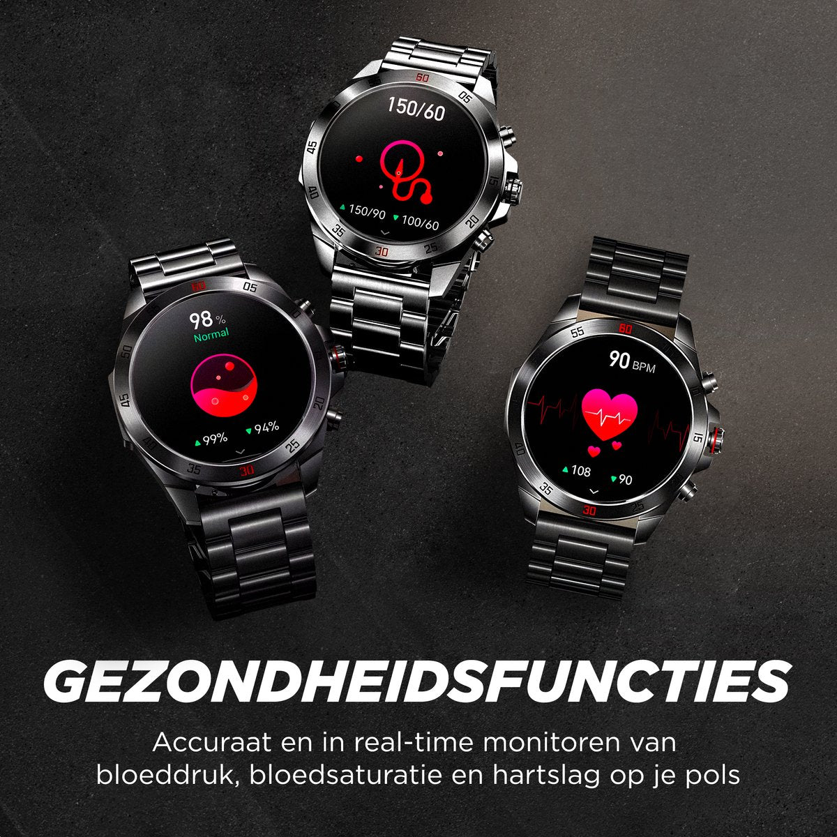 Royal Empire Amoled Pro Smartwatch Zwart
