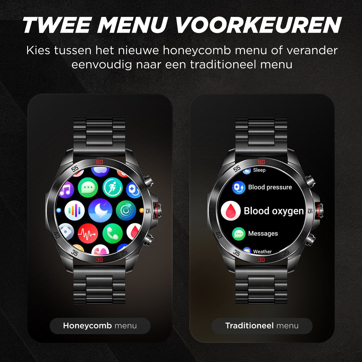 Royal Empire Amoled Pro Smartwatch Zwart