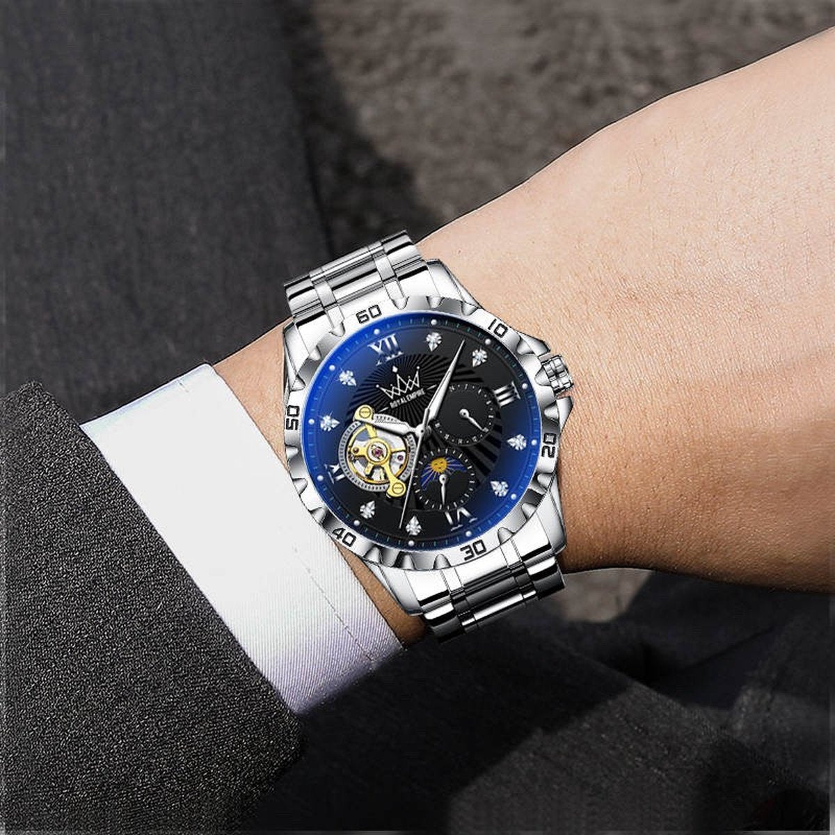 Royal Empire Watch Heren Automatisch Zilver